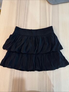 Sandro Black Tiered Mini Skirt